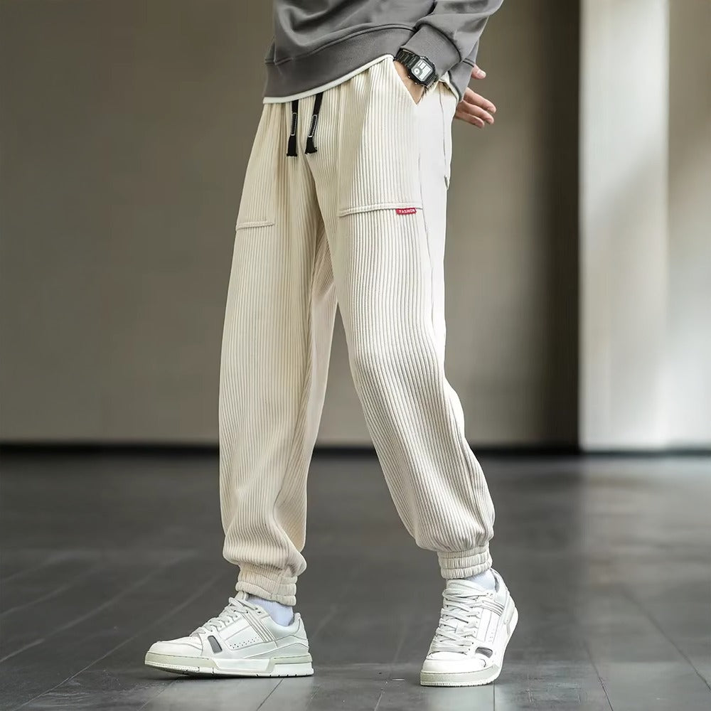 Tapered Cargo Jogger Pants - Beige