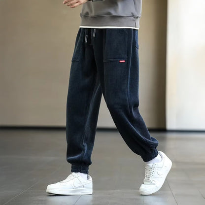 Tapered Cargo Jogger Pants - Navy Blue