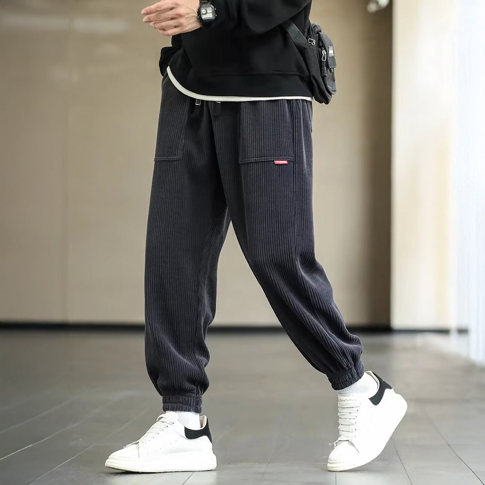 Tapered Cargo Jogger Pants - Black