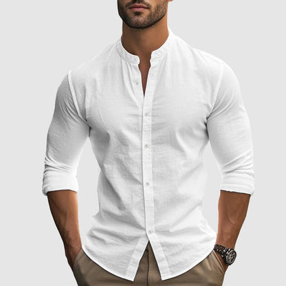 Casual Long Sleeve Shirt - White