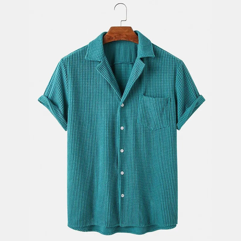 Short Sleeve Casual Shirt - Teal