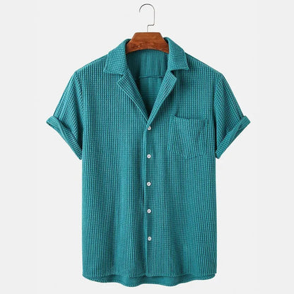 Short Sleeve Casual Shirt - Teal