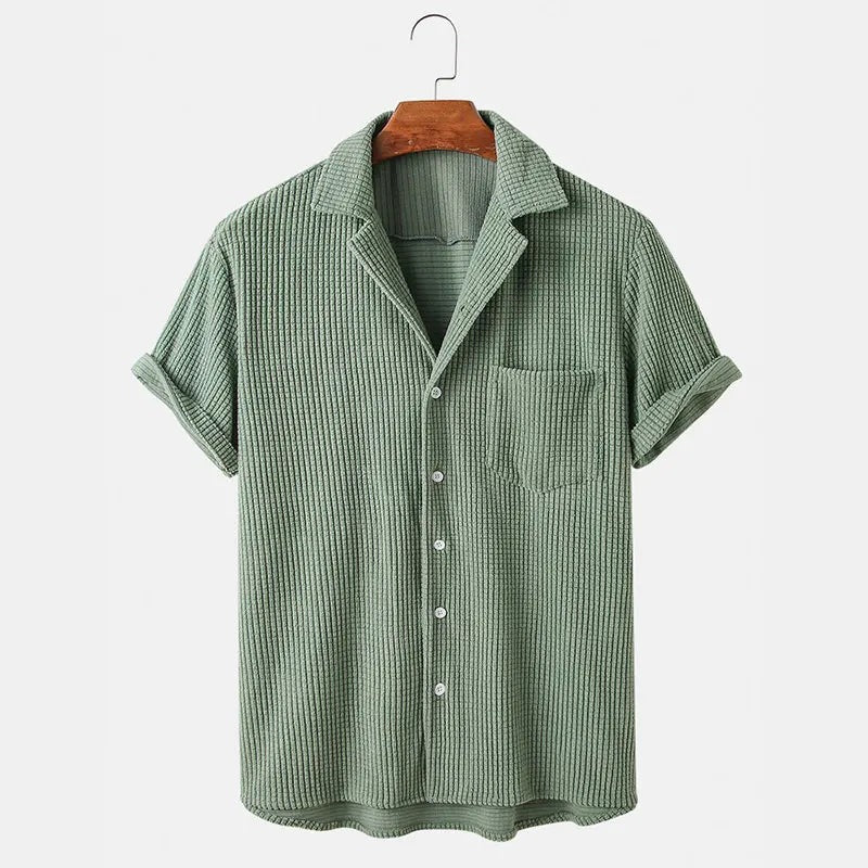Short Sleeve Casual Shirt - Army Green
