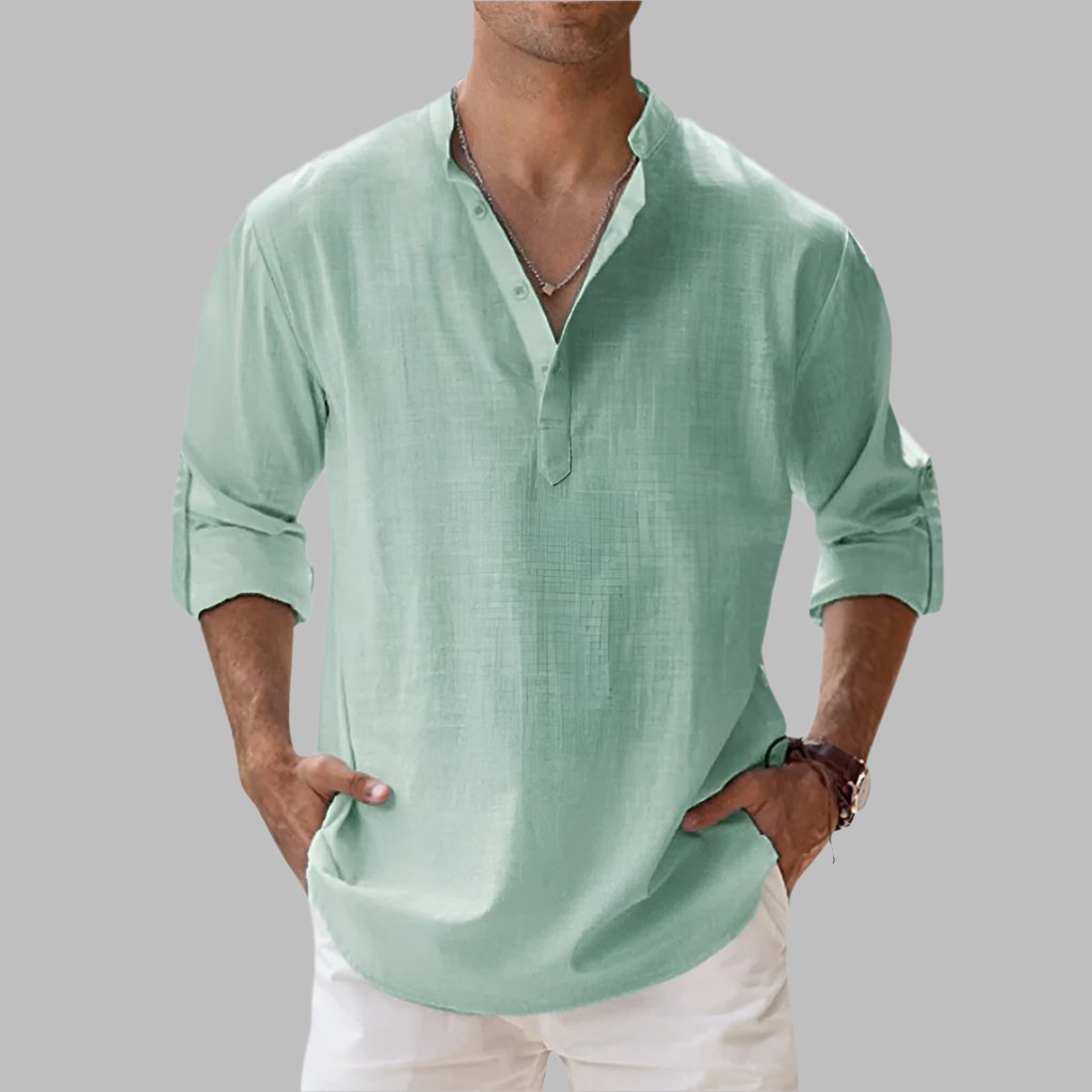 Men's Henley Shirt - Green