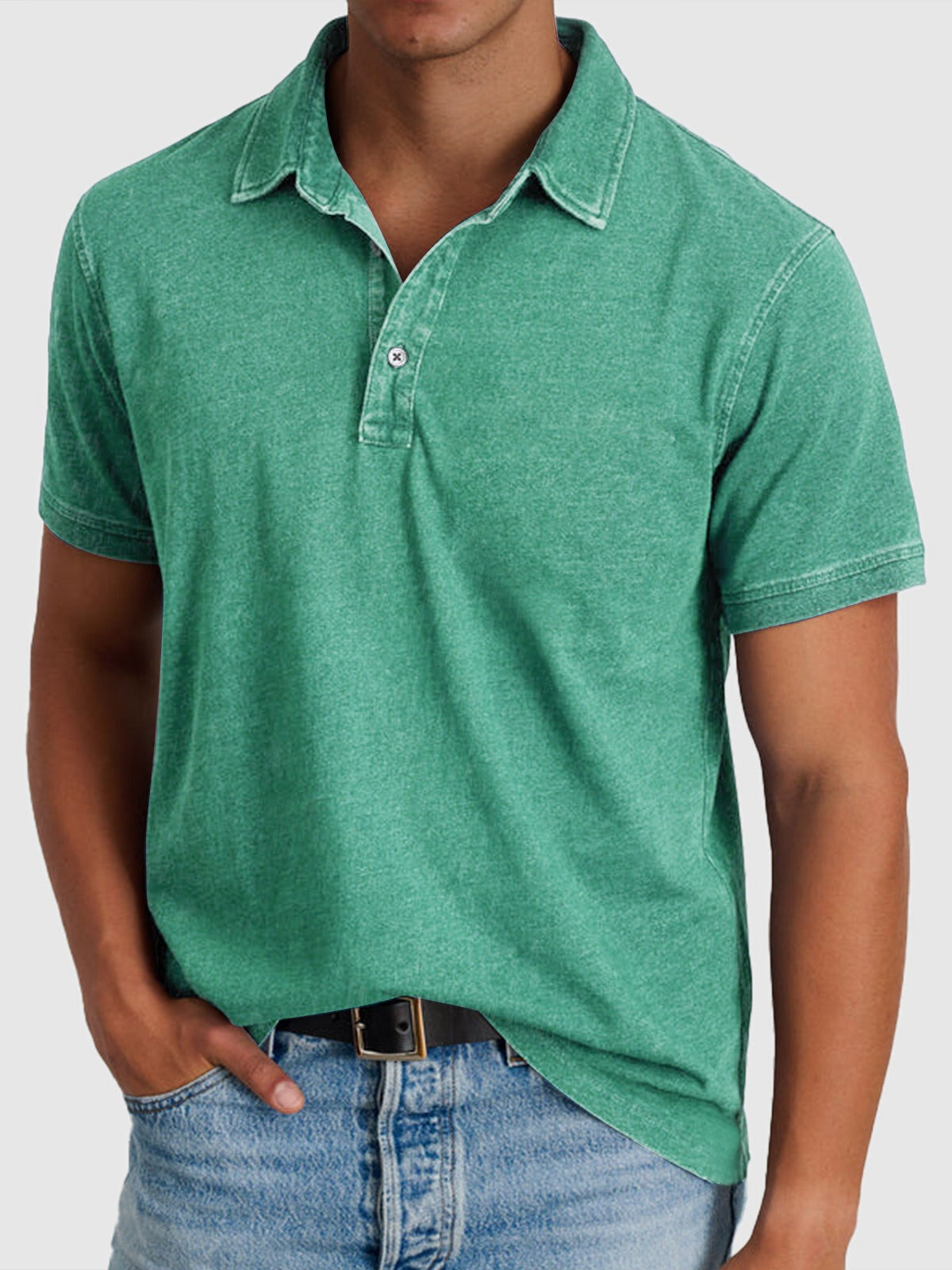 Short Sleeve Polo Shirt - Green