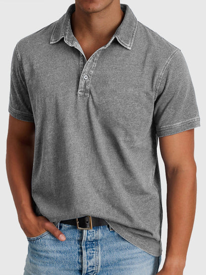 Short Sleeve Polo Shirt - Gray