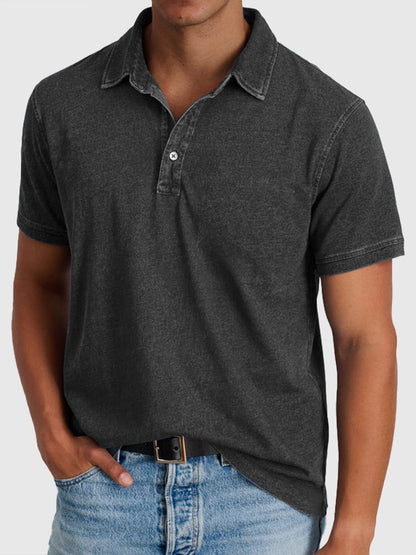 Short Sleeve Polo Shirt - Black