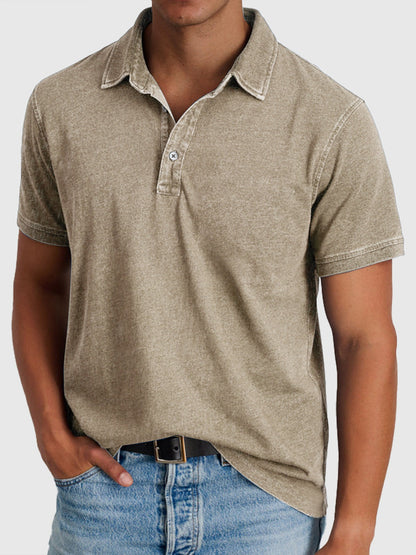 Short Sleeve Polo Shirt - Khaki