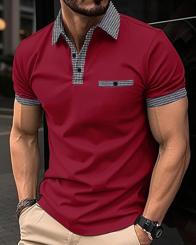 Men's Slim Polo Shirt - Red