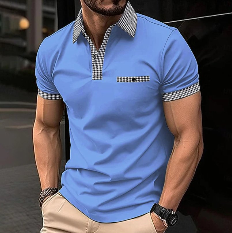 Men's Slim Polo Shirt - Blue