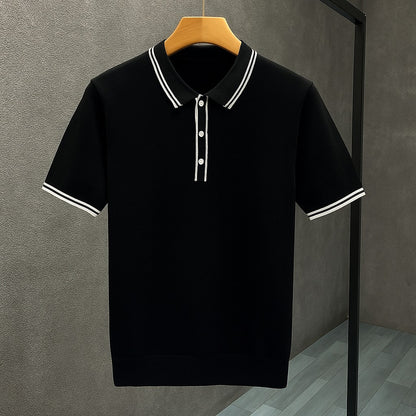 Knit Polo Shirt - Black
