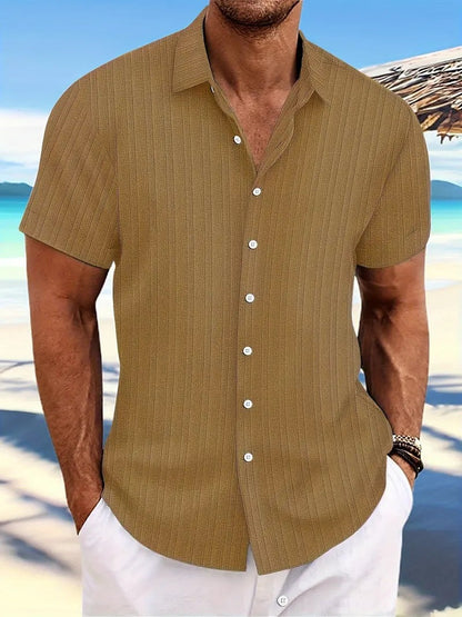 Short Sleeve Beach Shirt - Khaki