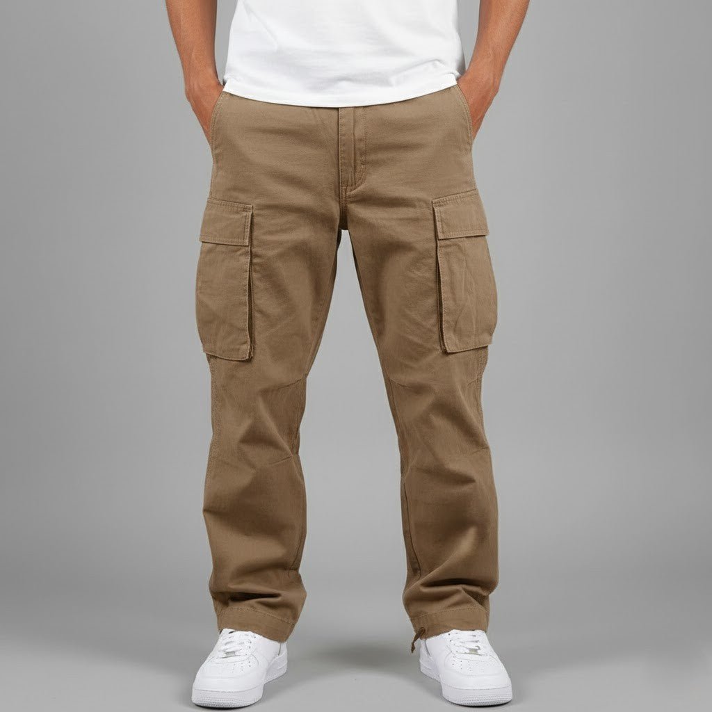 Men's Straight Fit Cargo Pants - Brown