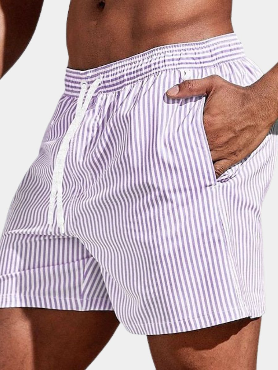 Men's Striped Swim Shorts