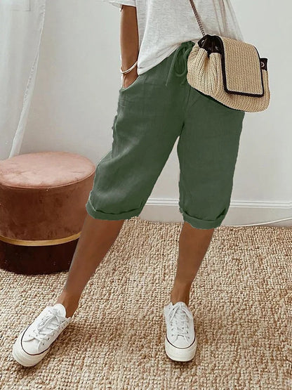 Relaxed Fit Bermuda Shorts - Army Green