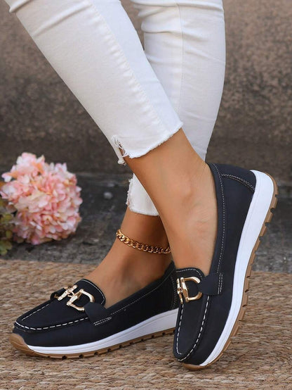 Horsebit Platform Loafers - Black