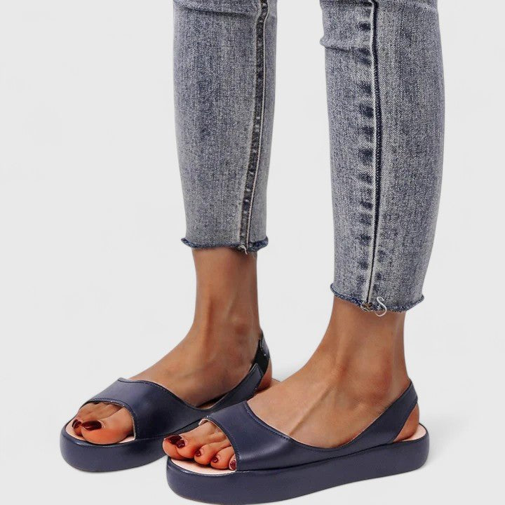 Women's Faux Leather Platform Sandals