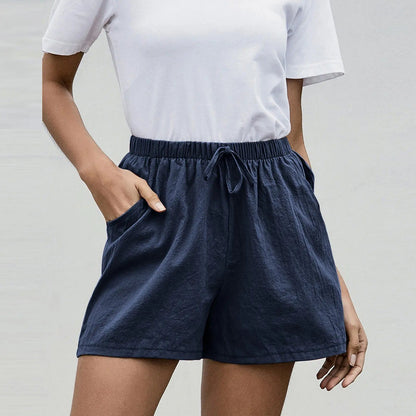 High Waisted Drawstring Shorts