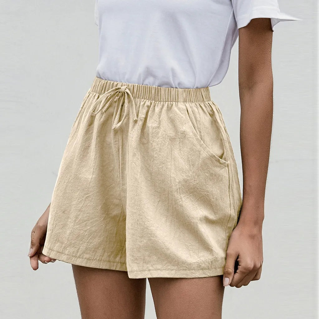 High Waisted Drawstring Shorts