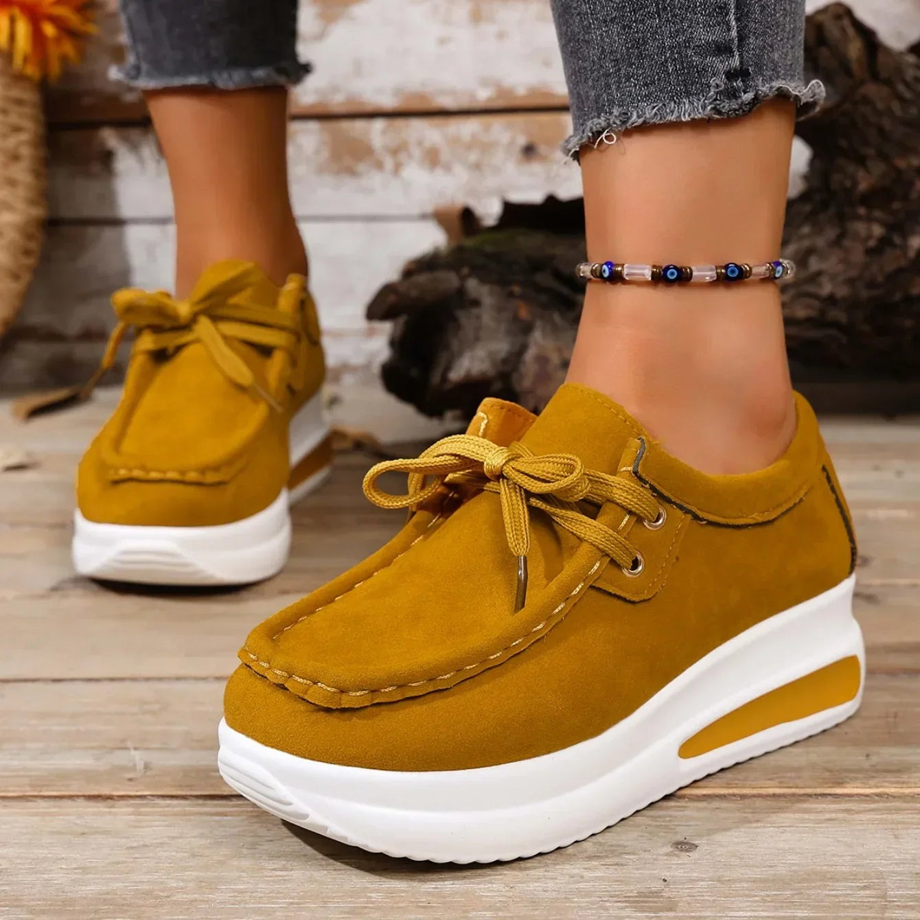 Platform Sneakers - Yellow