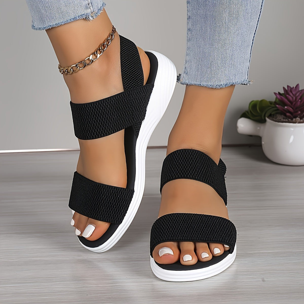 Orthopedic Walking Sandals - Black