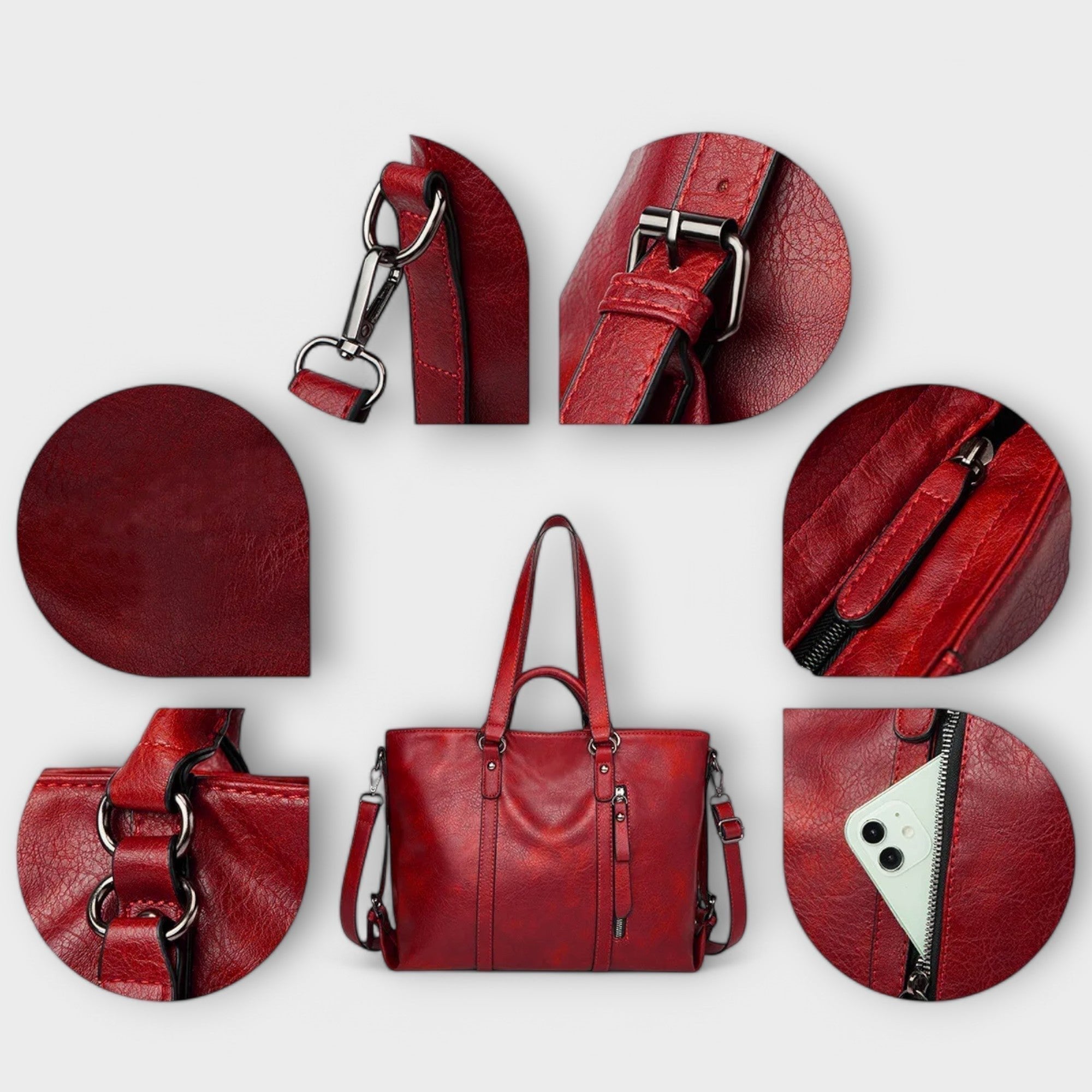 Women's Oversized Faux Leather Tote Bag