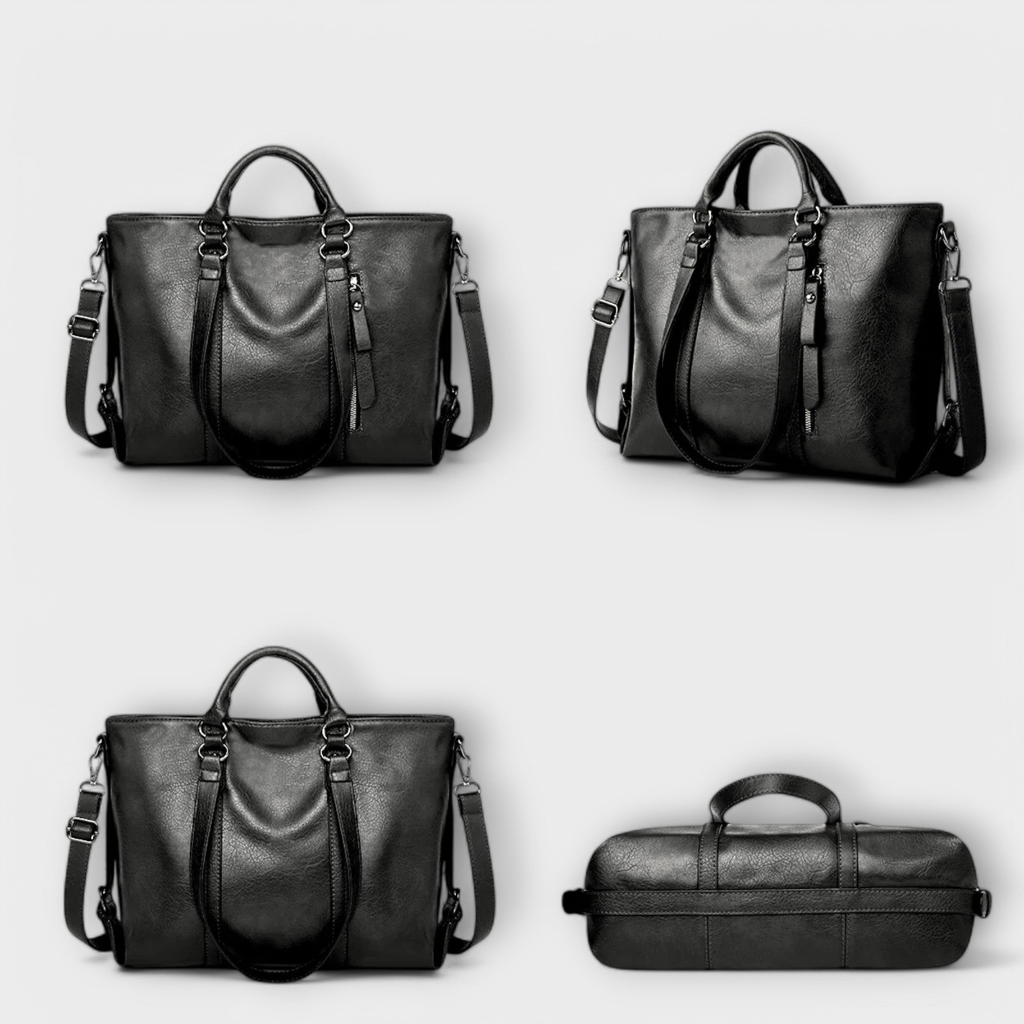 Women's Oversized Faux Leather Tote Bag