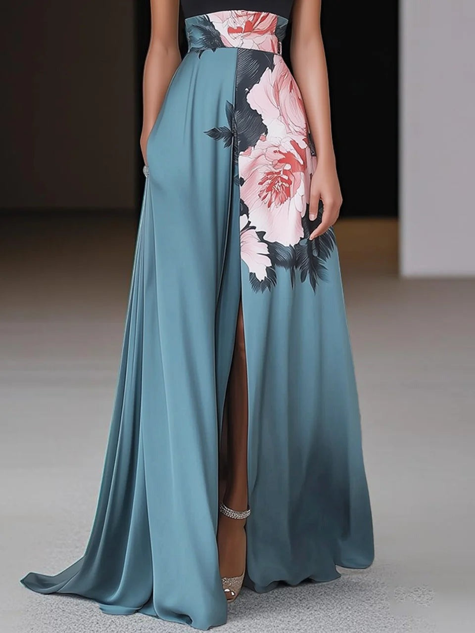 Floral Wedding Guest Maxi Dress