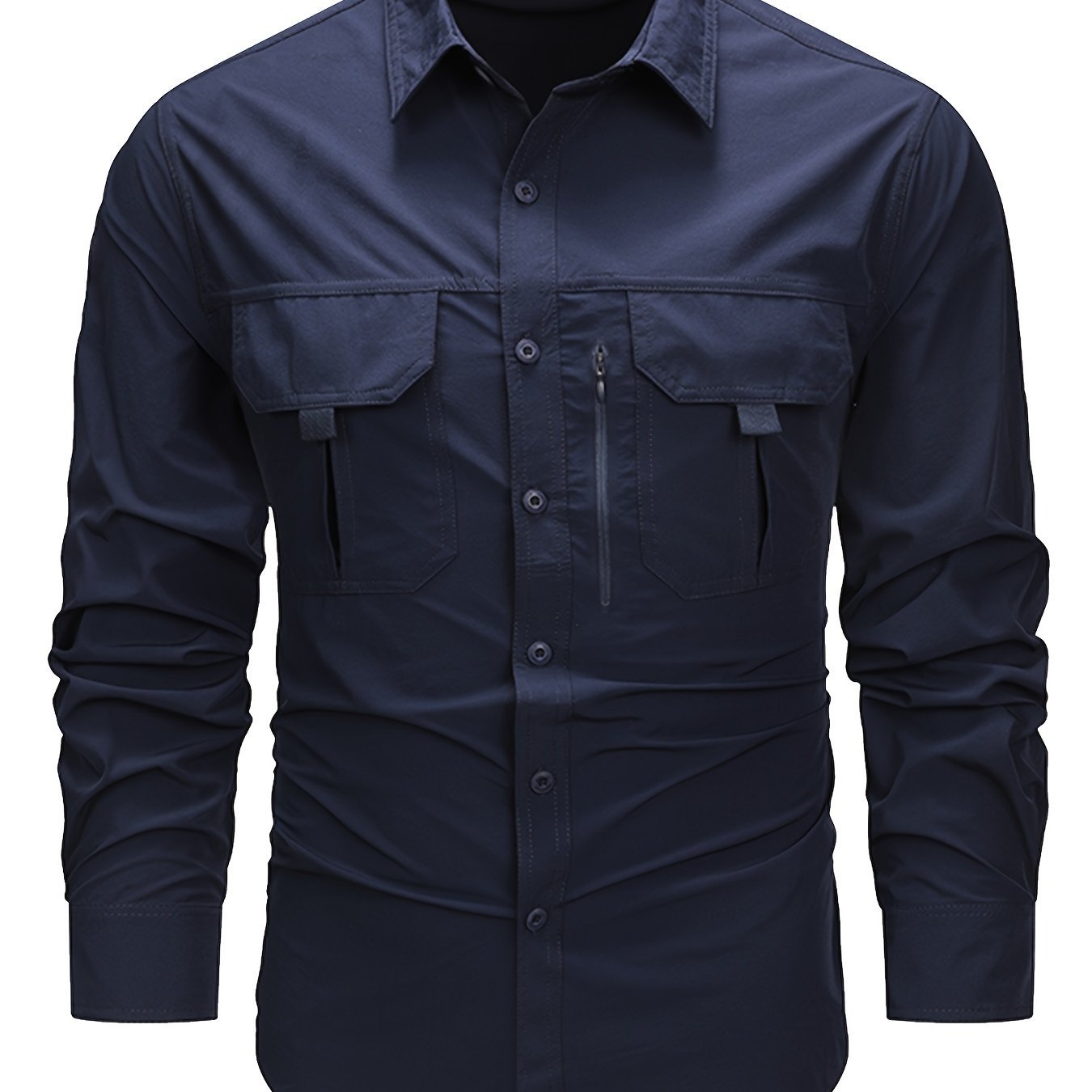 Men's Ripstop Utility Shirt Jacket - Dark Blue
