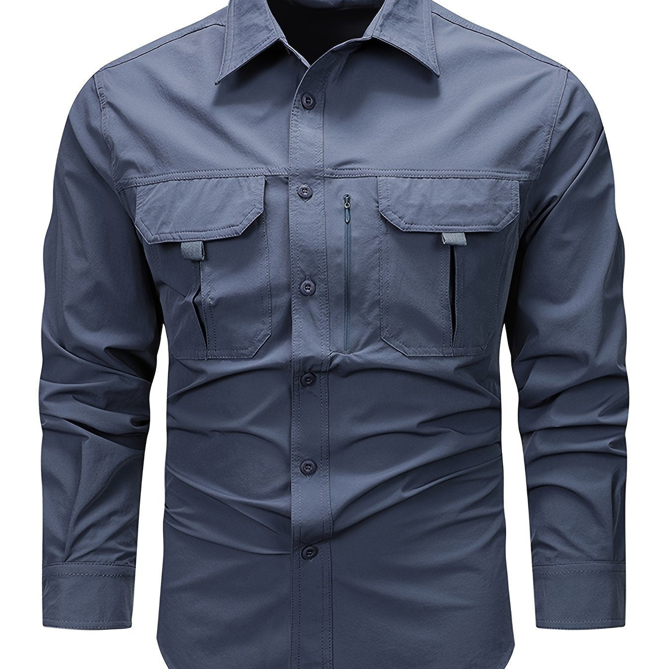 Men's Ripstop Utility Shirt Jacket - Haze Blue