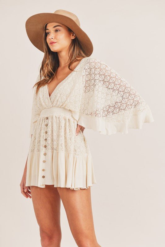 Women's Floral Mini Wrap Dress