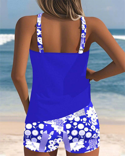 Floral Tankini Swimsuit Set