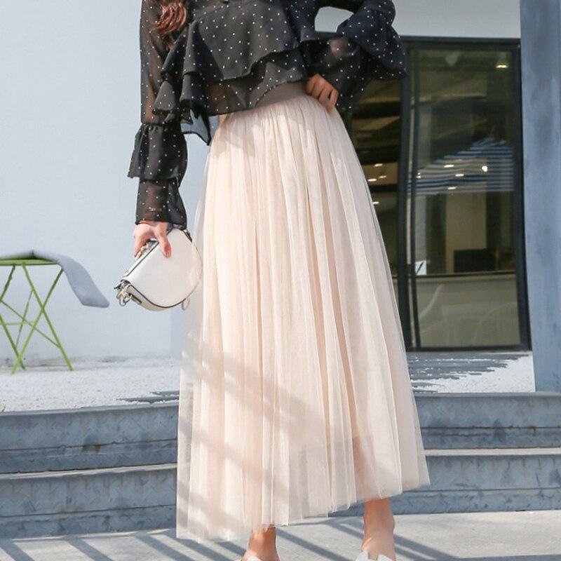 Women's High-Waisted Maxi Skirt - Cream