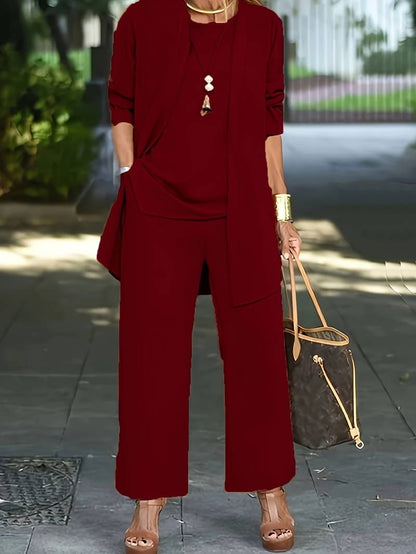 3 Piece Set - Wine red