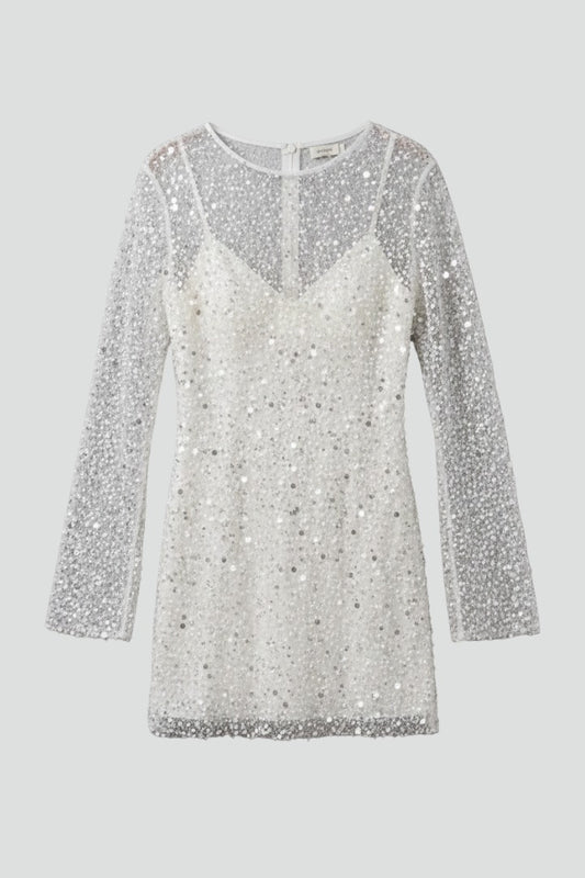 Long Sleeve Sequin Mini Dress