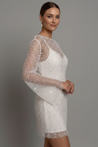 Long Sleeve Sequin Mini Dress