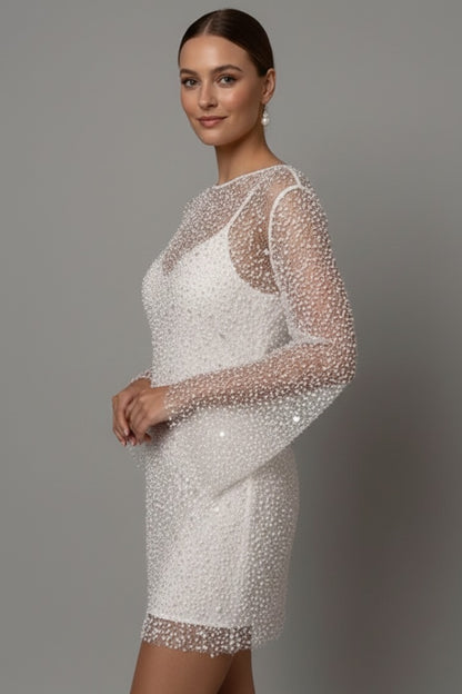 Long Sleeve Sequin Mini Dress