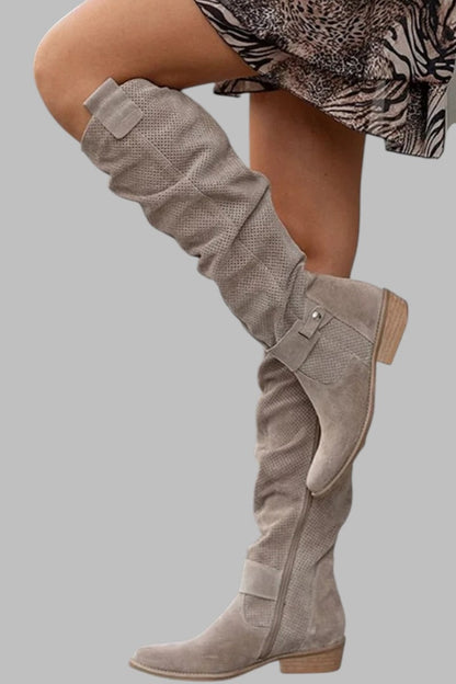 Over The Knee Boots - Khaki