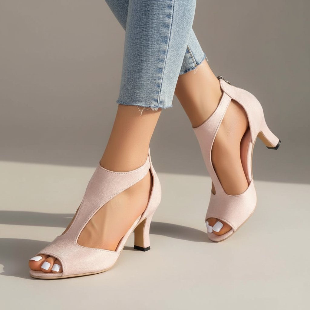 Women's Suede Heeled Sandals
