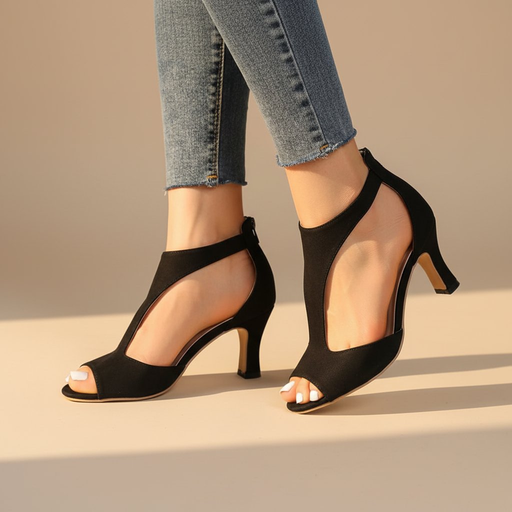 Women's Suede Heeled Sandals