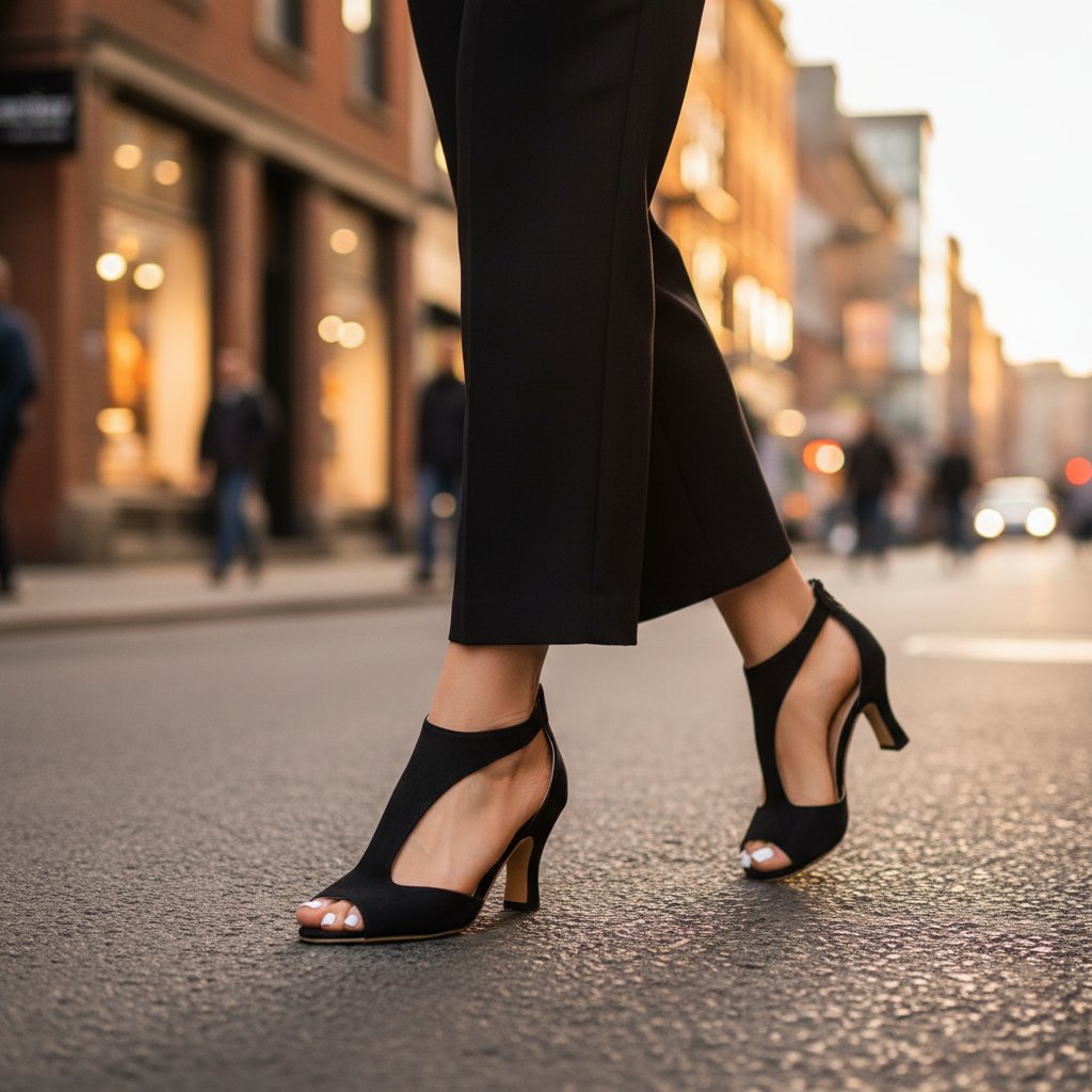 Women's Suede Heeled Sandals