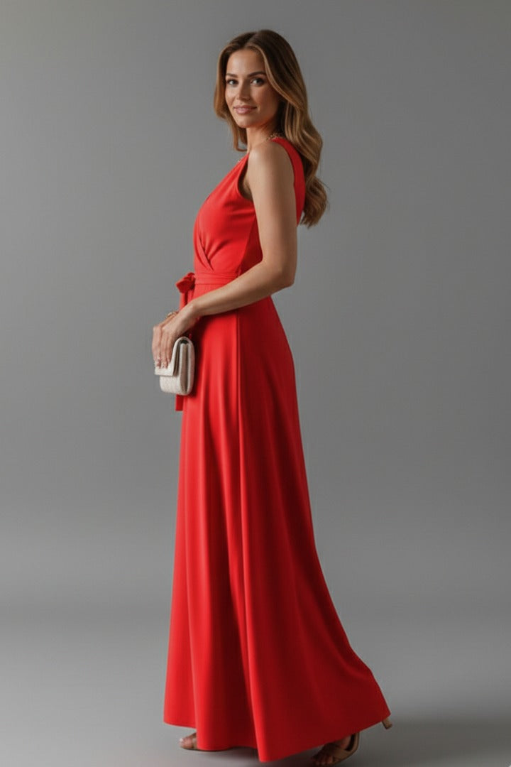 Wedding Guest Wrap Maxi Dress