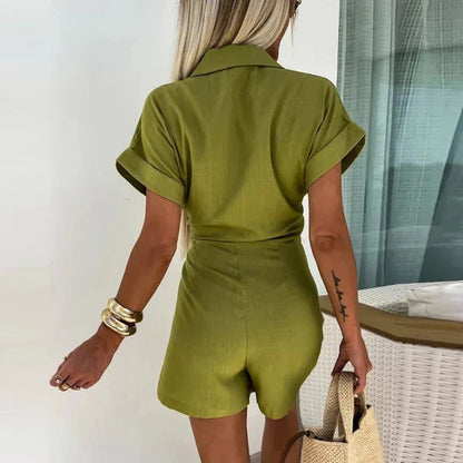 V Neck Wrap Romper