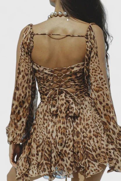 Women's Chiffon Mini Wrap Dress