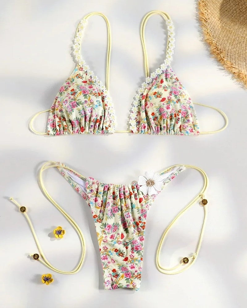 Halter Bikini Set - Daisy