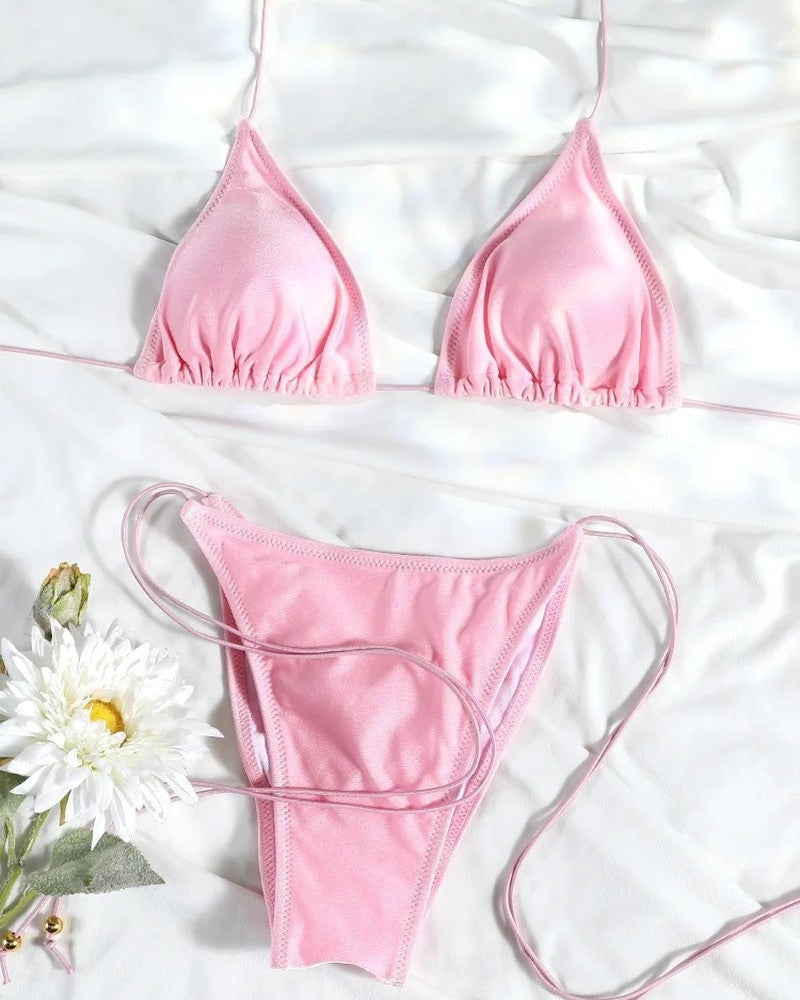 Halter Bikini Set - Blush