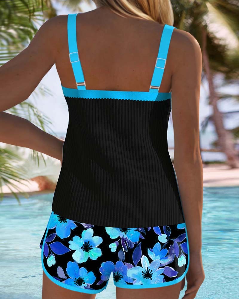 Tankini Swimsuit Two Piece Set