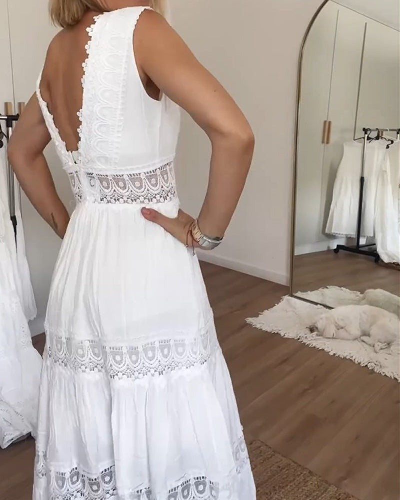 Boho Lace Maxi Dress