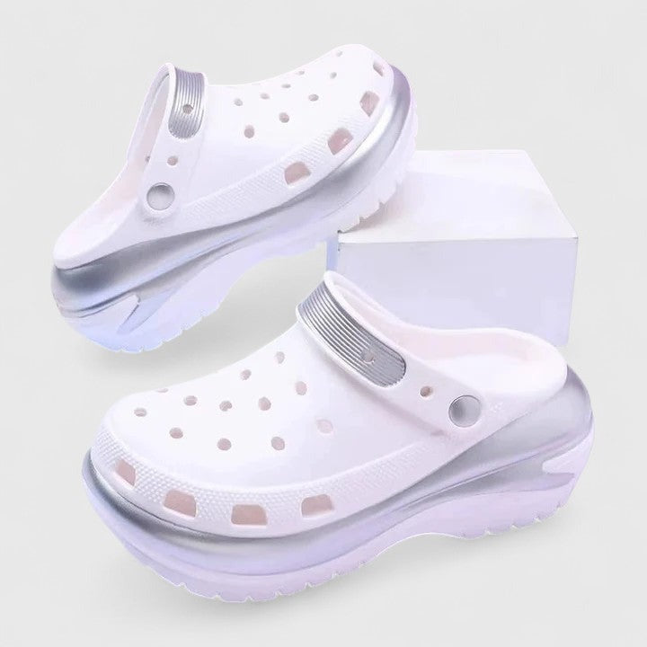 Orthopedic Platform Sandals - White