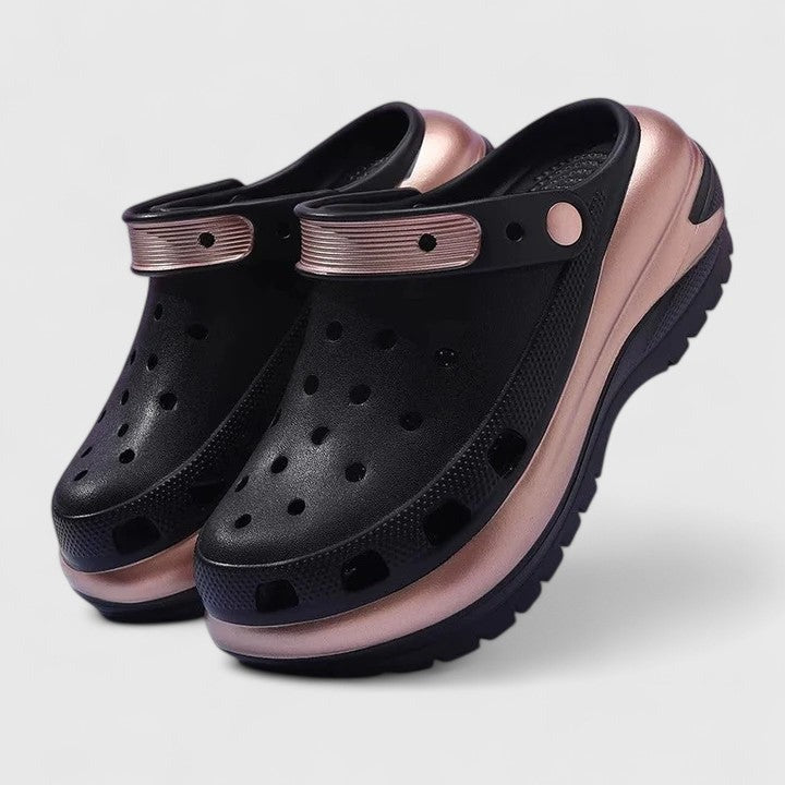 Orthopedic Platform Sandals - Black